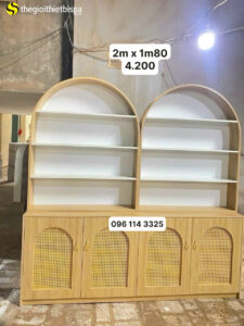Kệ Đựng Mỹ Phẩm Màu Gỗ