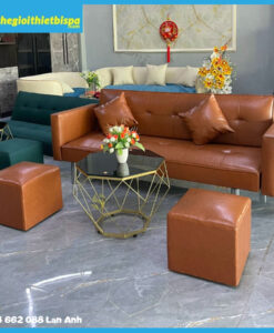 Bộ Bàn Ghế Sofa Bọc Da