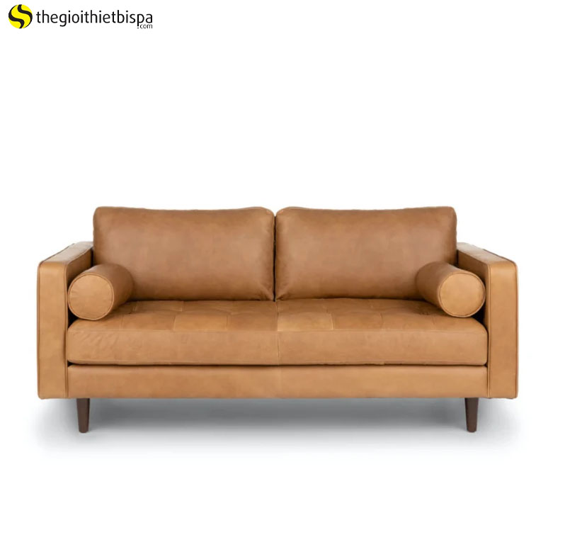 Ghế sofa Bọc Da Thật Màu Da Nâu Da Bò