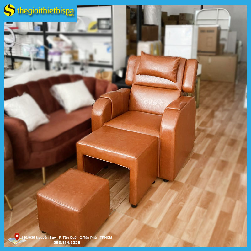 Ghế Massage Chân Ghế Foot Bọc Da - Ghế Nail Sài Gòn