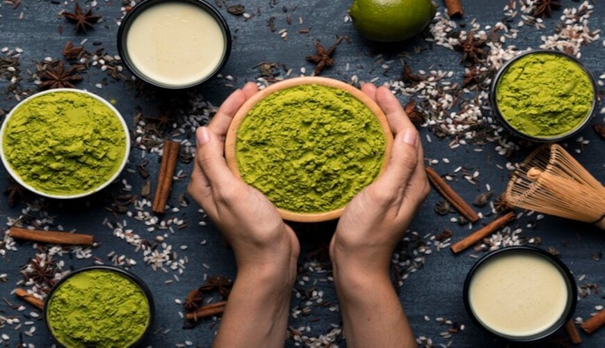 tẩy tế bào chết toàn thân bằng trà xanh