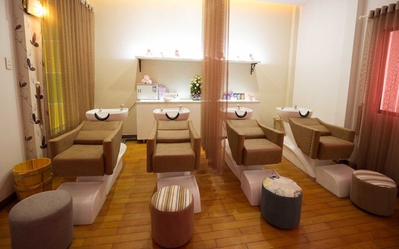 Giường spa gội đầu bồn sứ Giường spa gội đầu bồn sứ