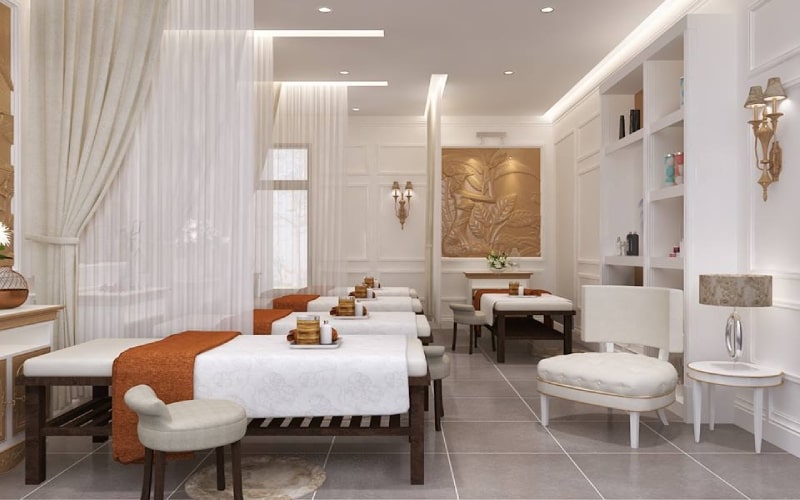Giường spa gấp chân inox Giường spa gấp chân inox