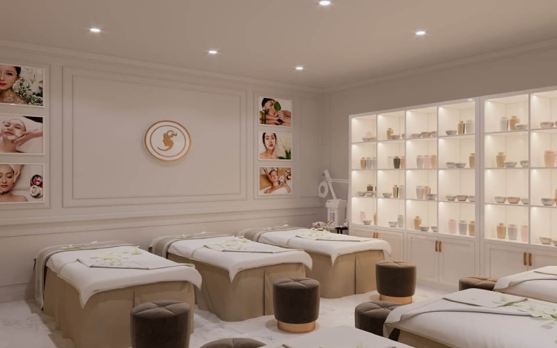Giường spa gấp gọn loại thông minh Giường spa gấp gọn loại thông minh