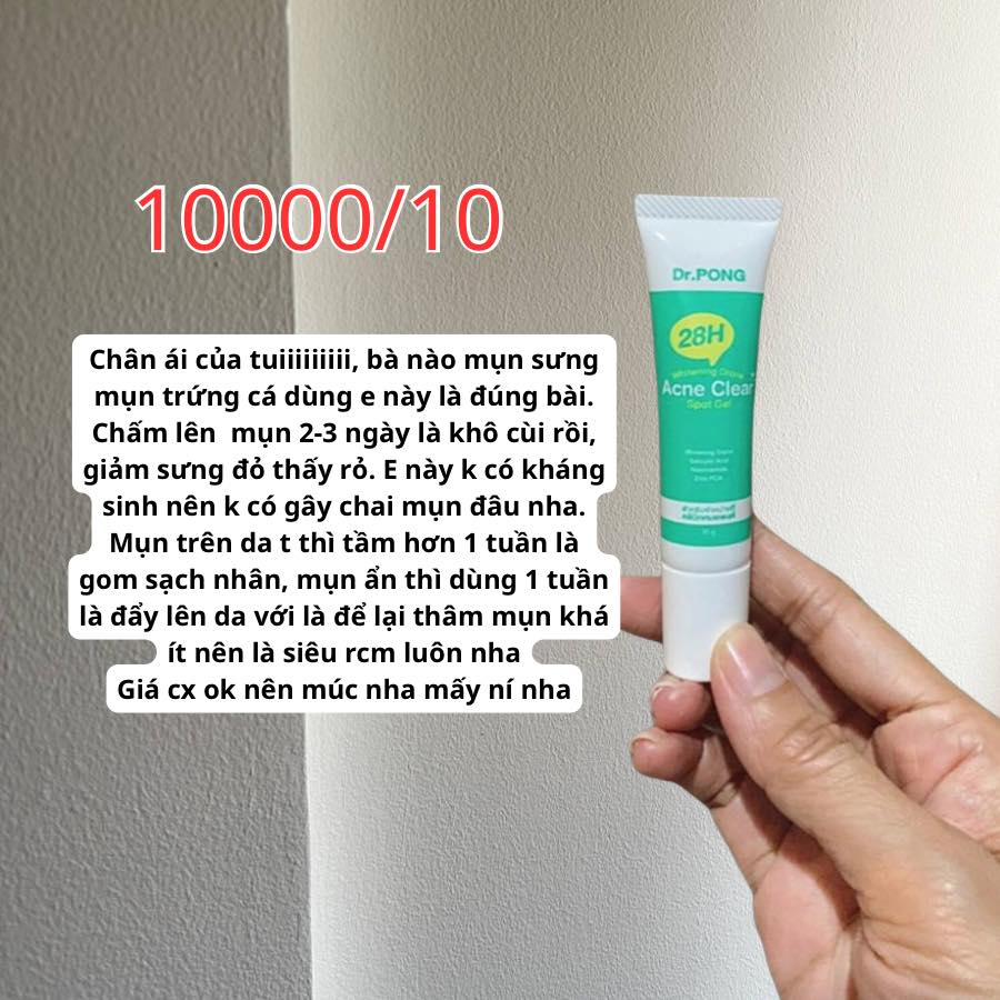 mall inline badgeGel chấm giảm mụn Dr.PONG 28H Whitening Drone Acne Clear Spot 10g