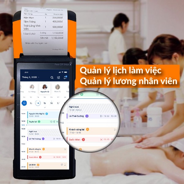 quản lý nhân viên spa